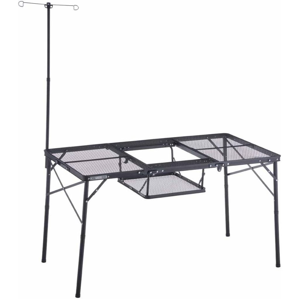 LOGOS Iron Mesh 3FD BBQ Table 13070-BC Folding Camping Table 73581002