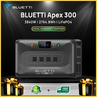BLUETTI Apex 300 Portable Power Station, 2764.8Wh Solar Generator LFP Battery  with 3840W AC Output