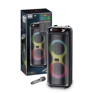 BRODU BTS-2258 Bluetooth Speaker with Free Wireless Mic – RGB Party Lights Portable KTV Speaker