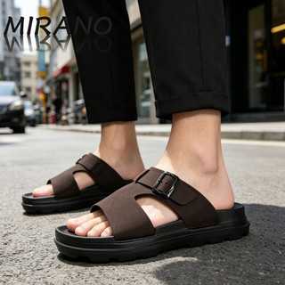 Mirano Men's Fashion Thickness Slippers Summer Outdoor Casual Comfortable Walking Shoes