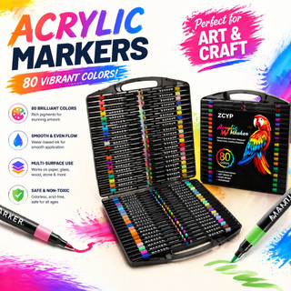 Acrylic Marker Pen Set Colored Pens Coloring Pen Highlighter Pen Color Marker Set Art Supplies