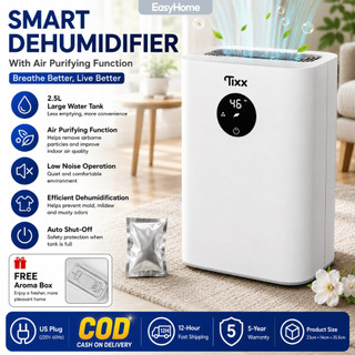 XTTX x Tixx Dehumidifier Air Purifier For Home 2.5L Water Tank 42db Low Noise Moisture Absorber