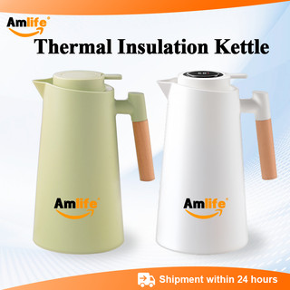 1L Thermos for Hot Water Intelligent Long Term Insulation Kettle  Double-layer Glass Inner Liner