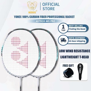 YONEX Badminton Racket 2-piece set ASTROX 88S PRO Original Carbon Fiber Pro Attack Raket Free Gift