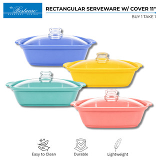 BESTWARE Rectangular Serving Casserole with Clear Cover Set B1T1 [17311SETB1T1]