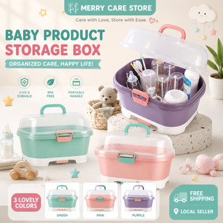 Large Capacity Baby Bottle Drying Box Rack Storage Easy To Carry Pacifier Accessories