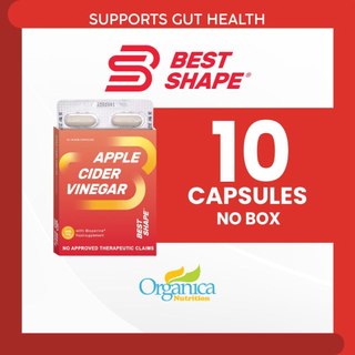 Bestshape Apple Cider Vinegar (10 Capsules) For Better Digestion and Losing Weight [FDA Approved]