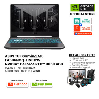 Asus TUF Gaming A15 | FA506NCQ-HN012W | Ryzen 7-170 | 8GB | 512GB SSD | 15.6" | RTX3050 4GB | Win11