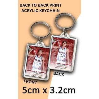Rene Baterbonia Back to Back Acrylic Keychain High Quality Perfect for Gifts and Souvenirs
