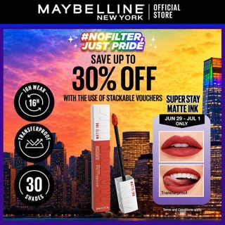 Maybelline SuperStay Matte Ink Liquid Lipstick 16HR Long-Lasting, Transferproof, High Pigment
