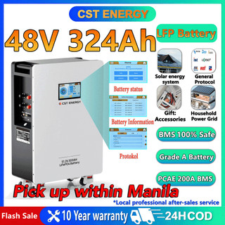 CST LFP battery 48V 324/200/100Ah JBD smart BMS 16S 100A Solar battery Maintenance-free Home Backup
