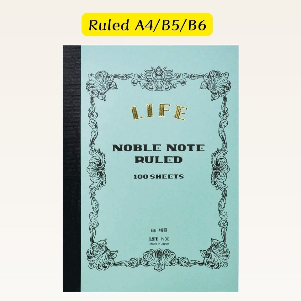 Life Noble Note 8mm Ruled Notebook 100 Sheets A4 B5 B6