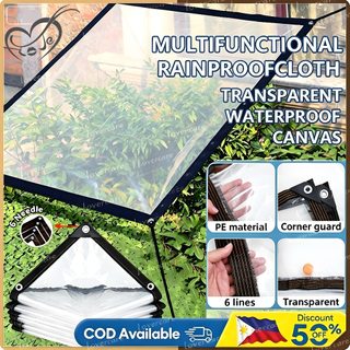 Transparent Waterproof Dust-Proof Tarpaulin Thickened Plastic Film Garden Rain Proof Cloth Balconies