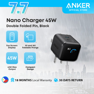 [BEST SELLING] Anker Nano 45W Double Pin Wall Charger with Fun Screen Display for iPhone 17/16/15