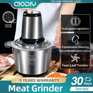 AIODIY Heavy Duty Electric Meat Grinder Food Processor Blender Chopper for Fruits Vegetables