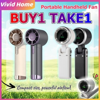 【Buy1 Take1】2Pcs High Speed Mini turbofan in One Order Portable Adjustable Handheld Fan Super Mute 