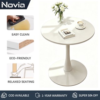 Novia Nordic Tulip Round Table Modern Coffee Table 50CM-70CM Simple Leisure Table Dining Table