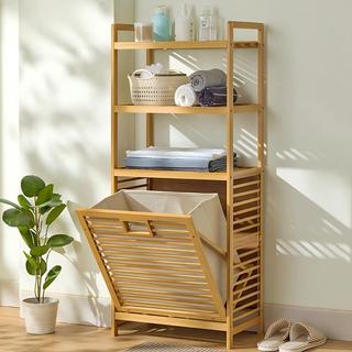 Wooden Laundry Basket Storage Rack multiple uses for one object classification for ventilation