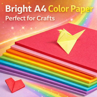 100 Sheets A4 Assorted Colored Construction Paper Student Art Craft DIY School Supplies