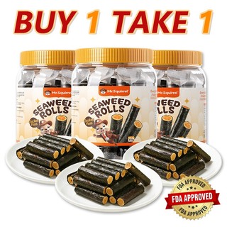 【Buy 1 Take 1】Mr.Squirrel Seaweed Pork Floss Seaweed Roll Original Crispy Seaweed Children Snack