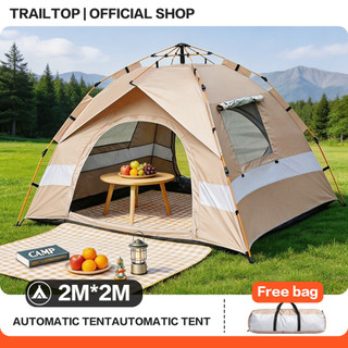 Trailtop Automatic Tent Outdoor Camping Tent Waterproof 4-6 People Tent Large 2 Doors 2 Windows