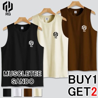 【Buy 1 Get 2】Solid Color Men's Vest Fashionable Sporty Cotton Crew Neck Unisex Tropical Streetwear