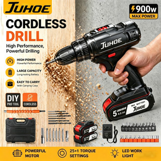 JUHOE 499VF Cordless Drill Impact  Impact drill Cordless Drill Electric Drill Hand Drill with Case
