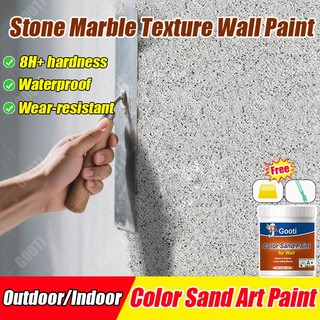 Gooti Color Sand Marble Texture Stone Paint For Wall Exterior Interior Wall Paint 4KG With Free Tool