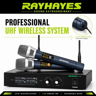 RAYHAYES KU-206 Professional Wireless Microphone Rechargeable Dynamic Microphone For Karaoke