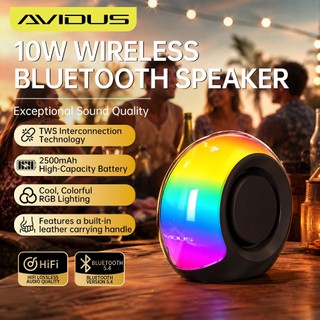 AVIDUS X20 Super Bass Portable Wireless Bluetooth Speaker 1800mAh With LED Colorful Flashing Lights