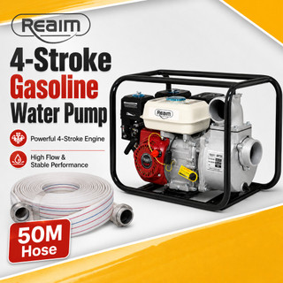 REAIM Gasoline Pump Heavy Duty For Flood 8.5HP High Engine Power Water Pump 9800W with 2 3 Inch