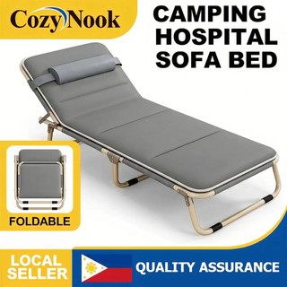 ✨Folding Bed✨ Heavy Duty With Foam 4-level Adjustable Folding Bed Office Protable lunch break Bed