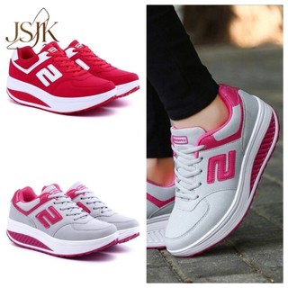 [JSJK] korean Platform Wedge Comfort Mesh Thick Bottom lace up Shoes#651