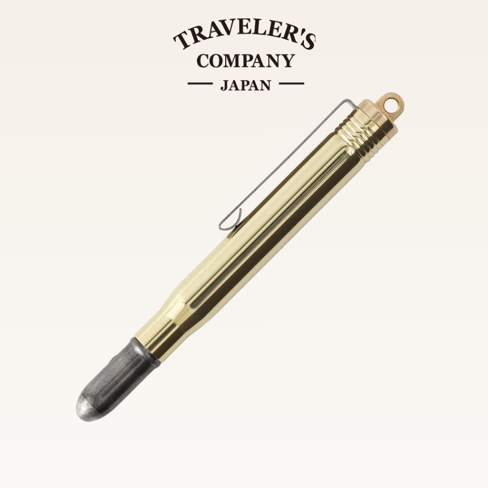 TRAVELER’S COMPANY Brass Ballpoint Pen Solid Brass Midori Designphil Writing Instrument
