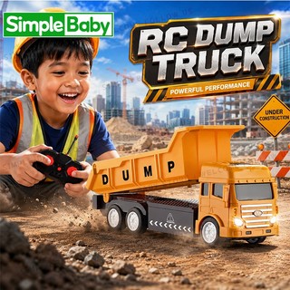 Remote Control Rechargeable Backhoe Engineering Truck Excavator Monster Dump Truck Children's Toy