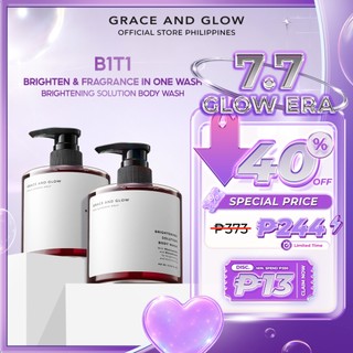 Grace and Glow Brightening Solution Body Wash - Whitening Soap Shower Gel Cleanser with Niacinamide