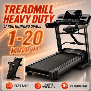 Electric Treadmill Heavy Duty Slope Adjust 16km/h Bluetooth Foldable 400KG Load-bear Massager JC700