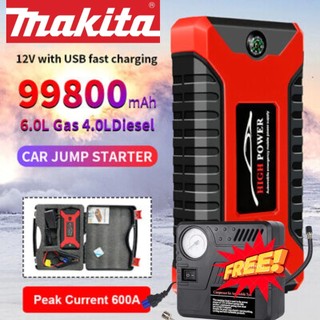 99800mAh Car Power bank High power With Pump Power Bank Car Jump Start Emergency Light