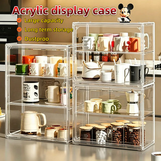 Layers Magnetic Dustproof acrylic display case Storage Rack Clear Case Water Cup Storage Rack home