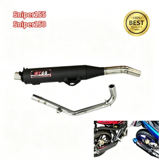 GT68 Adjustable Sound Yamaha Exhaust Pipe For Sniper 155vva/Sniper150  Made in Thailand