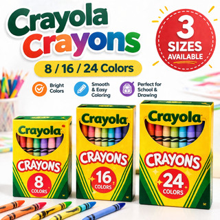 GOODAY 8/16/24 Colors Wax Crayons Set Non Toxic Coloring Crayons Kids Drawing School Art Supplies