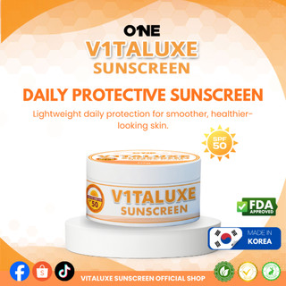 Original Korea Vitaluxe Sunscreen +FREE Soaps for Melasma, Pekas, Dark Spots, Sunburn, UVA/UVB SPF50
