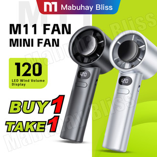 【COD】M11 120 Speed Mini Handheld Fan USB Rechargeable Strong Wind Portable Fan for Travel Office