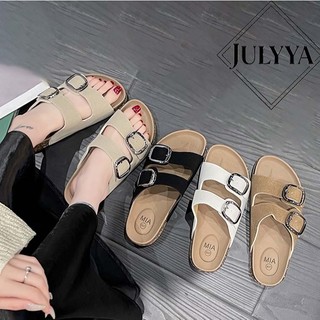 Julyya Korean Women Slippers With Adjustable Strap Outdoor Sandals For Women