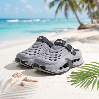 Men's Futuristic Air Cushion Hollow-Out Tech Sandals | Streetwear Comfort Slippers