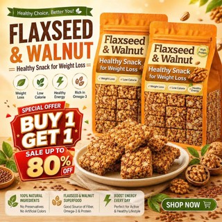 Flaxseed & Walnut Healthy Cake Low Calorie | Weight Loss Snack | Sugar Free High Fiber