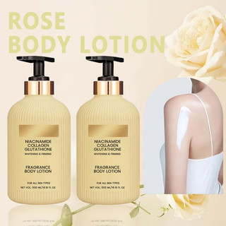Rose Niacinamide Body Lotion Fragrance  Firming skin Whitens Moisturize 500ML