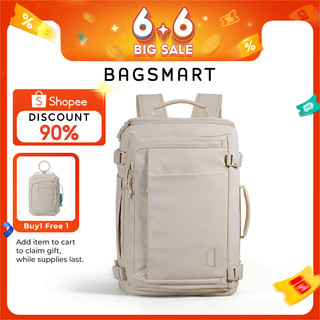 BAGSMART Expandable 28L-38L Backpack Waterproof Travel Duffle Bag Lightweight Carry On Weekender Bag
