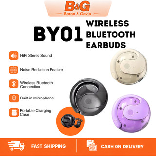 BY01 Wireless Bluetooth Earbuds Noise Reduction Touch Control Spherical OWS Earbuds