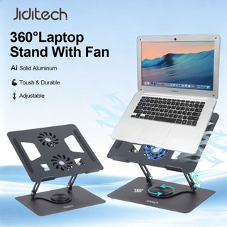 Jiditech Laptop 360° Rotating Bracket With Fan Aluminum Alloy Laptop Stand Laptop Cooler Laptop